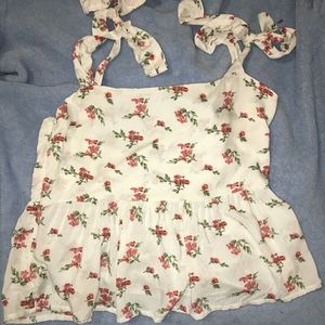 Fun Floral Tie up Top!